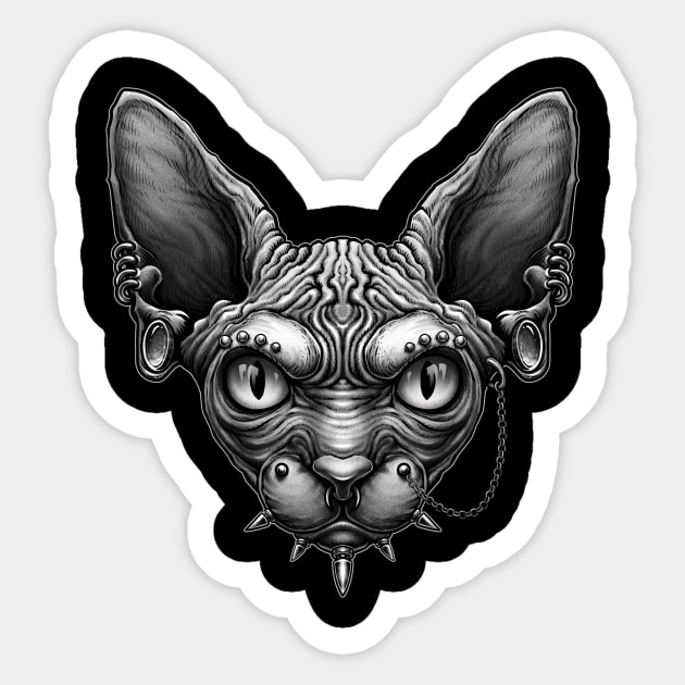 Punk cats Sticker by LillyRise